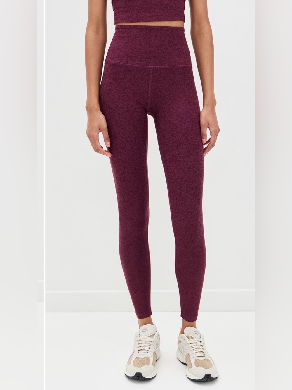 Beyond Yoga Spacedye Caught In The Midi Leggings Midnight Burgundy Heather Small